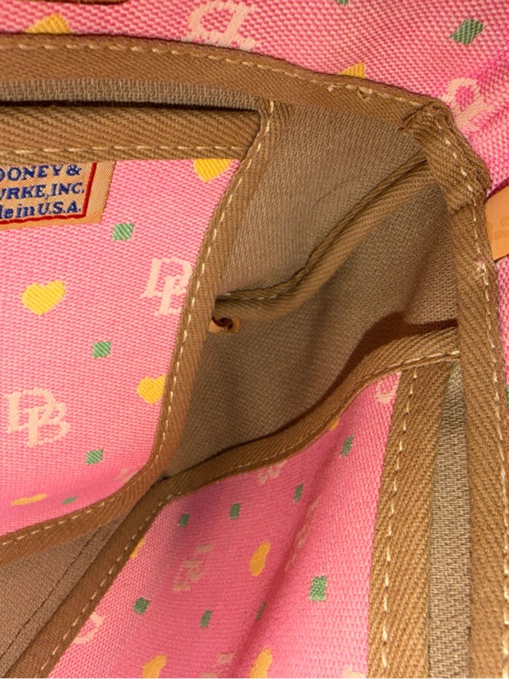 Dooney & Bourke Pink Satchel with Tan Details - Picture 13 of 16